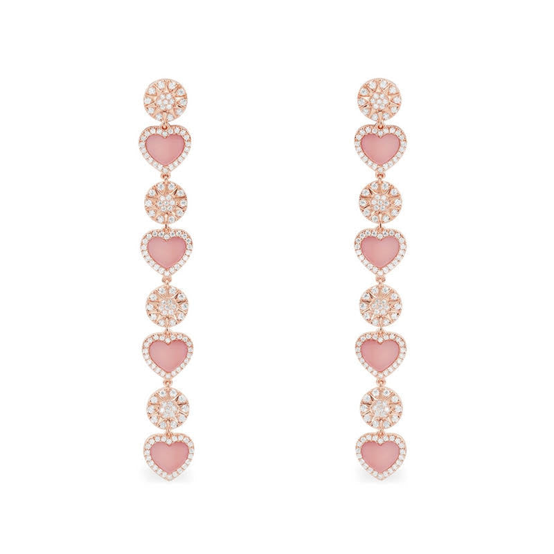 Amour soleil drop earrings rose gold -LUXE