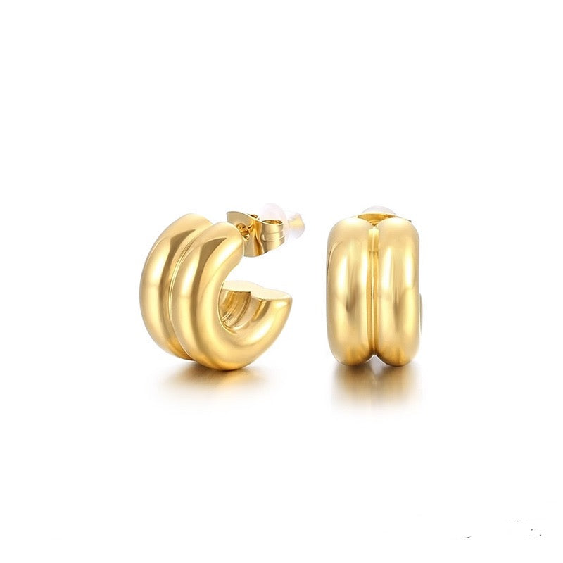 Mira double hoop earrings