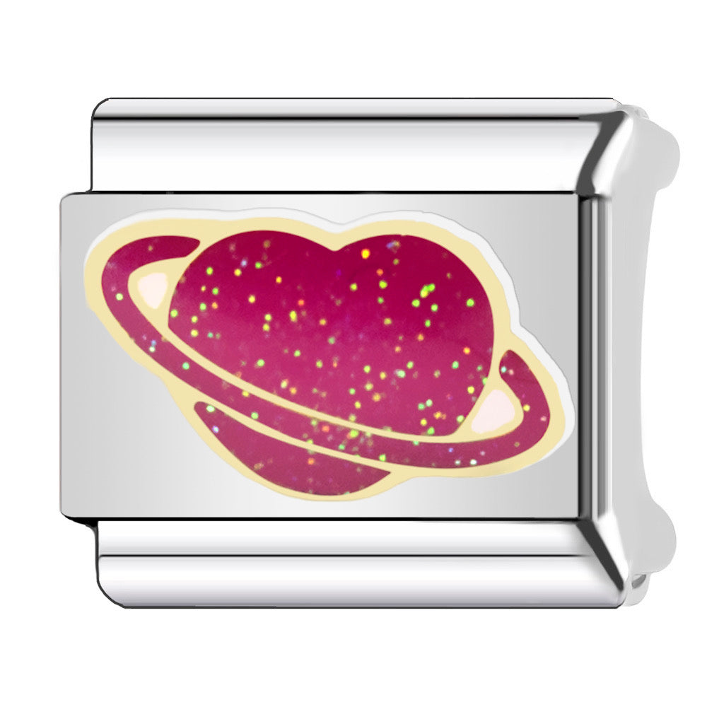 Barbie heart planet italian charm