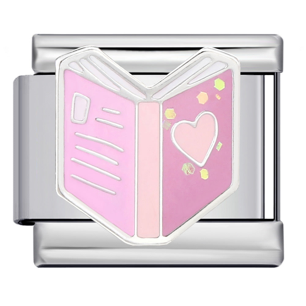 Pink book italian charm