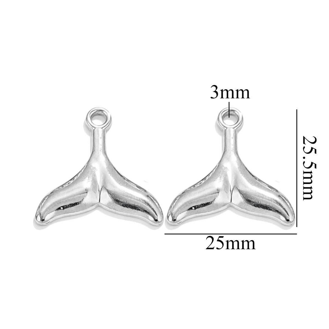 Silver mermaid tail charm