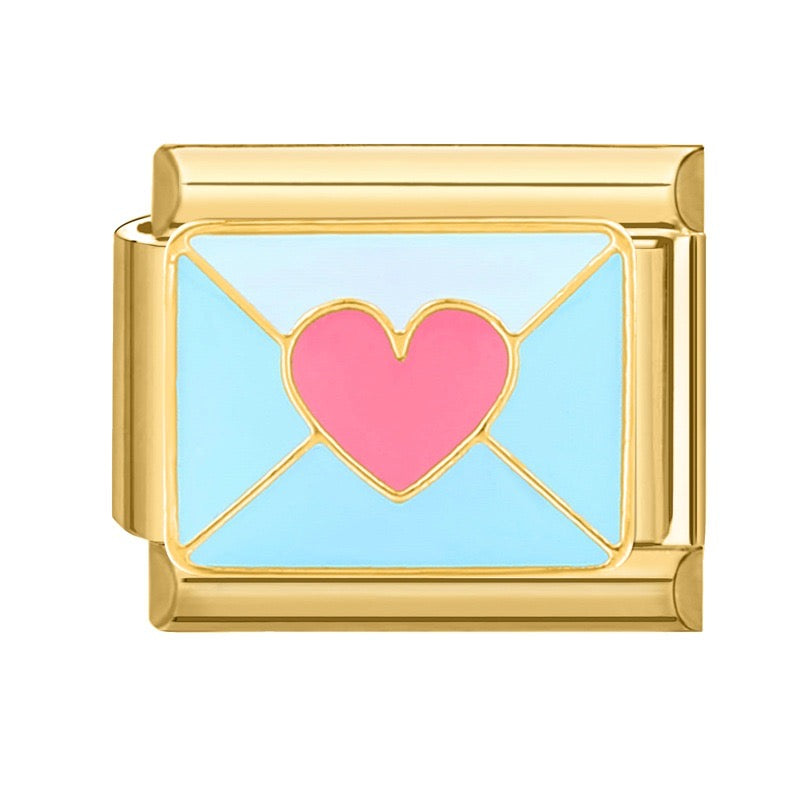 Love letter gold italian charm