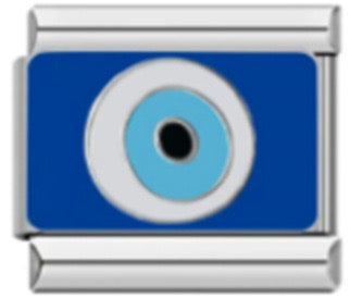 Square evil eye italian charm