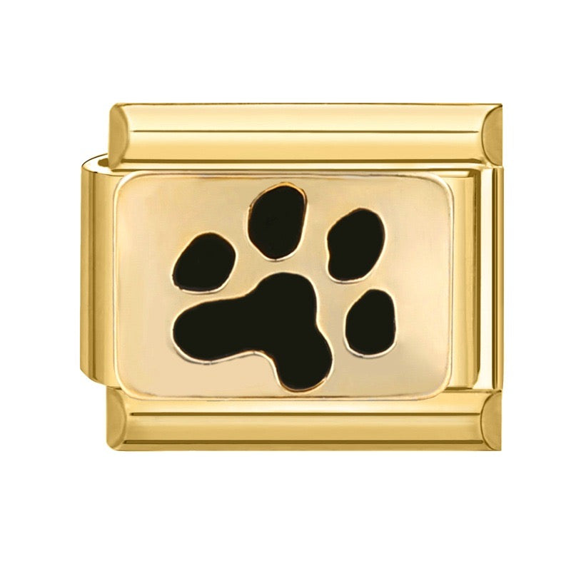 Black paw italian charm