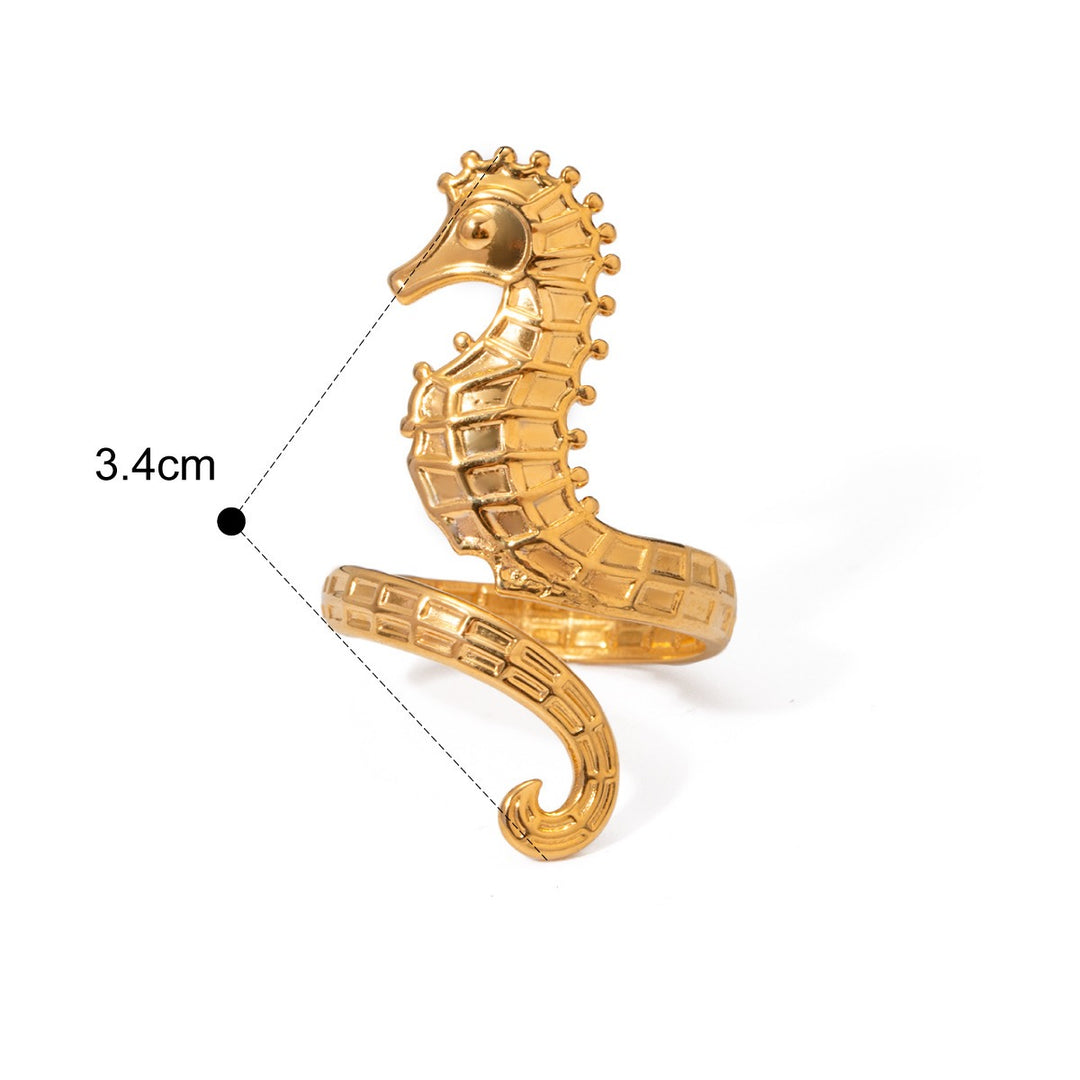Big seahorse ring