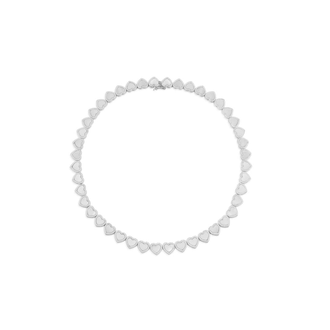 Linked mini pure hearts bracelet -LUXE