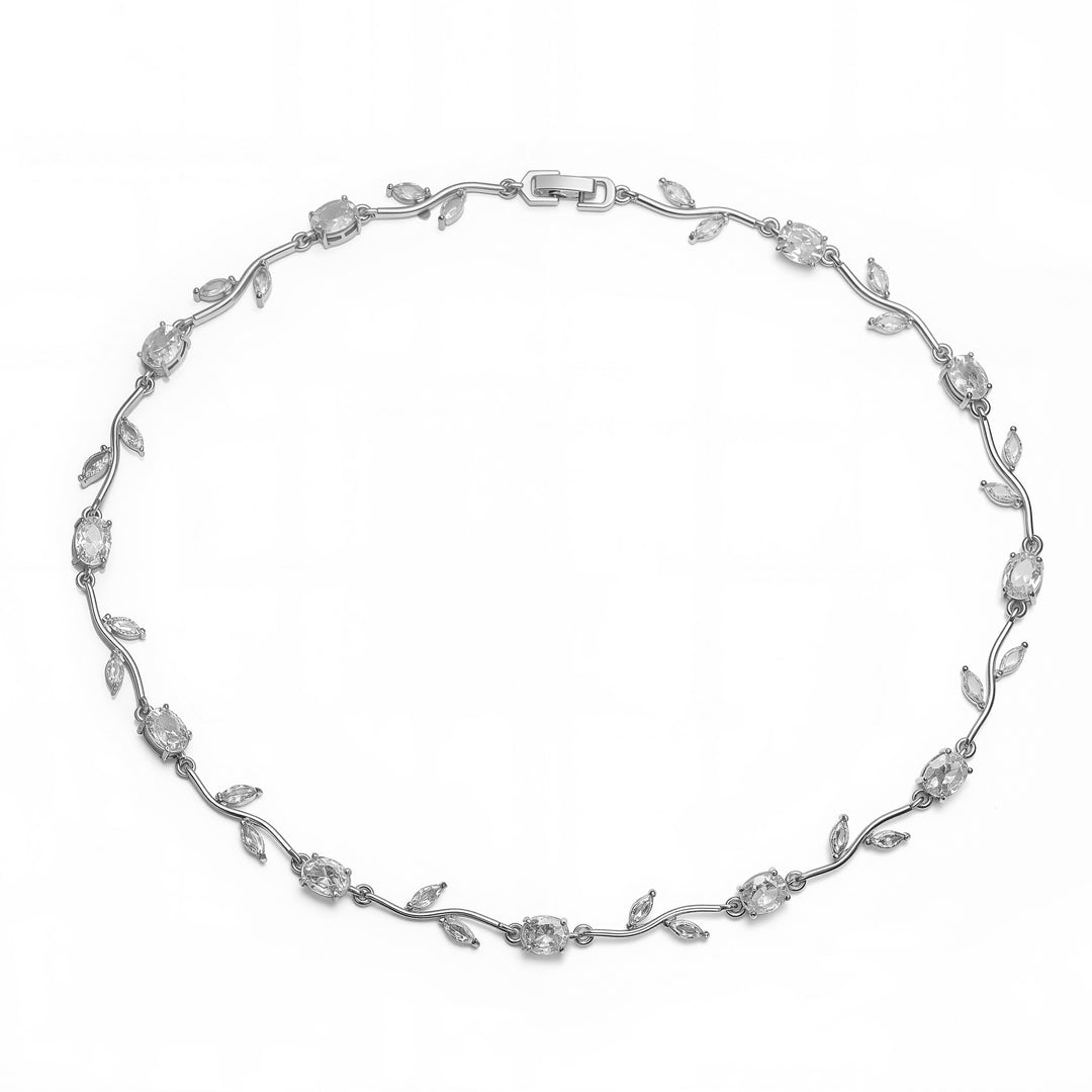 White Tulip necklace -silver ( pre-order )