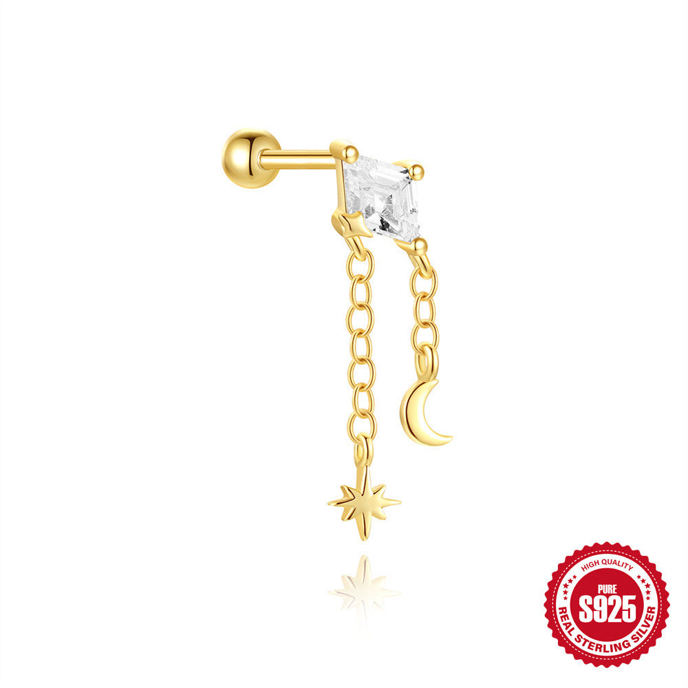 S925 diamond sky drop stud