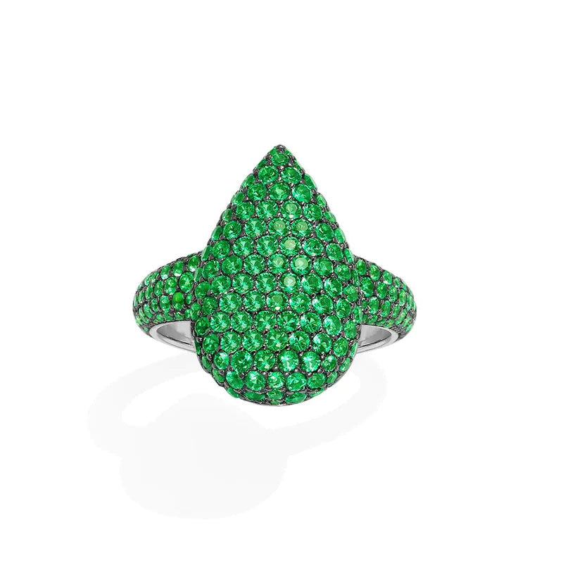 Emerald festive ring -LUXE