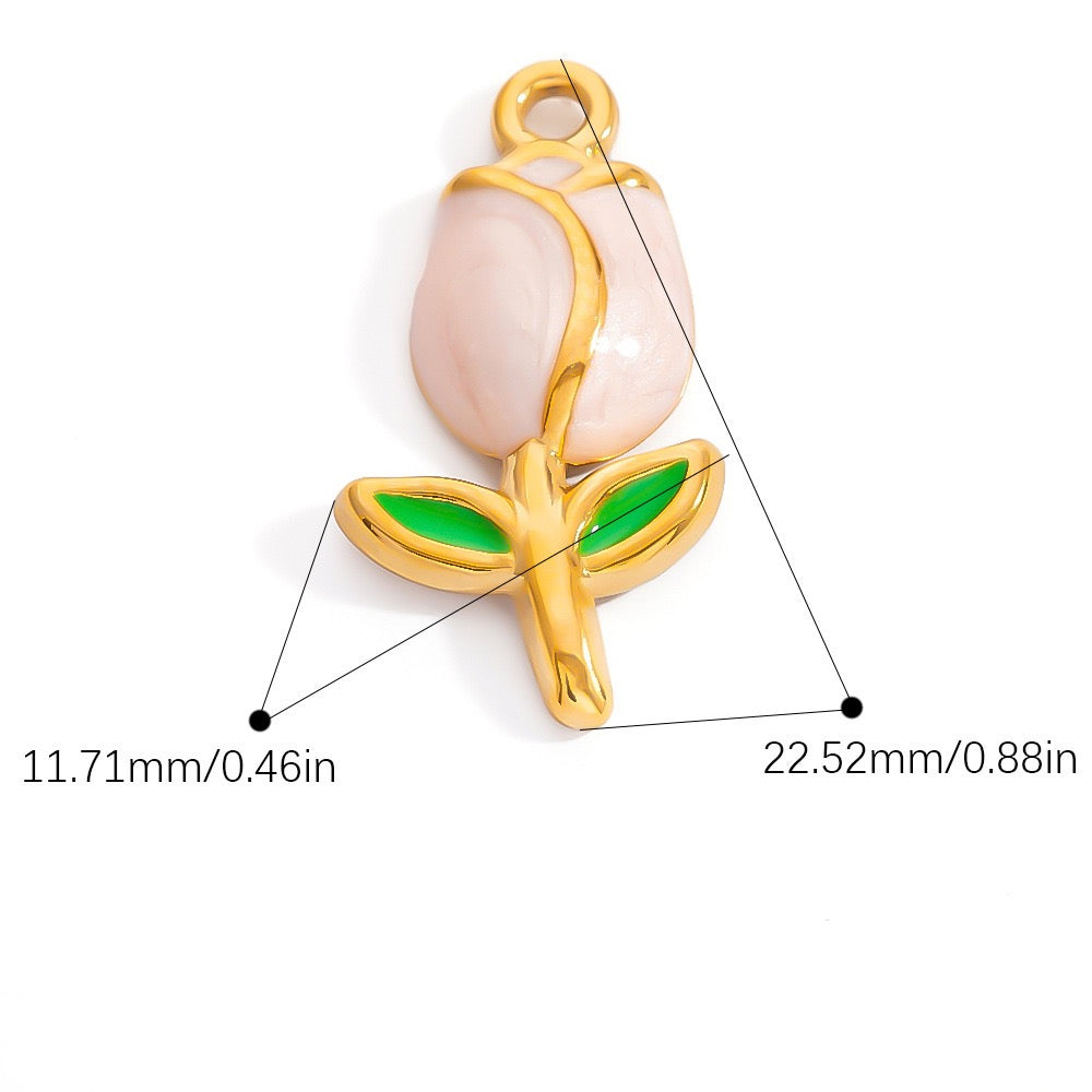 White tulip charm