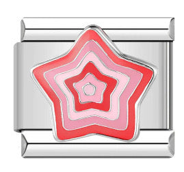 Pink power star italian charm