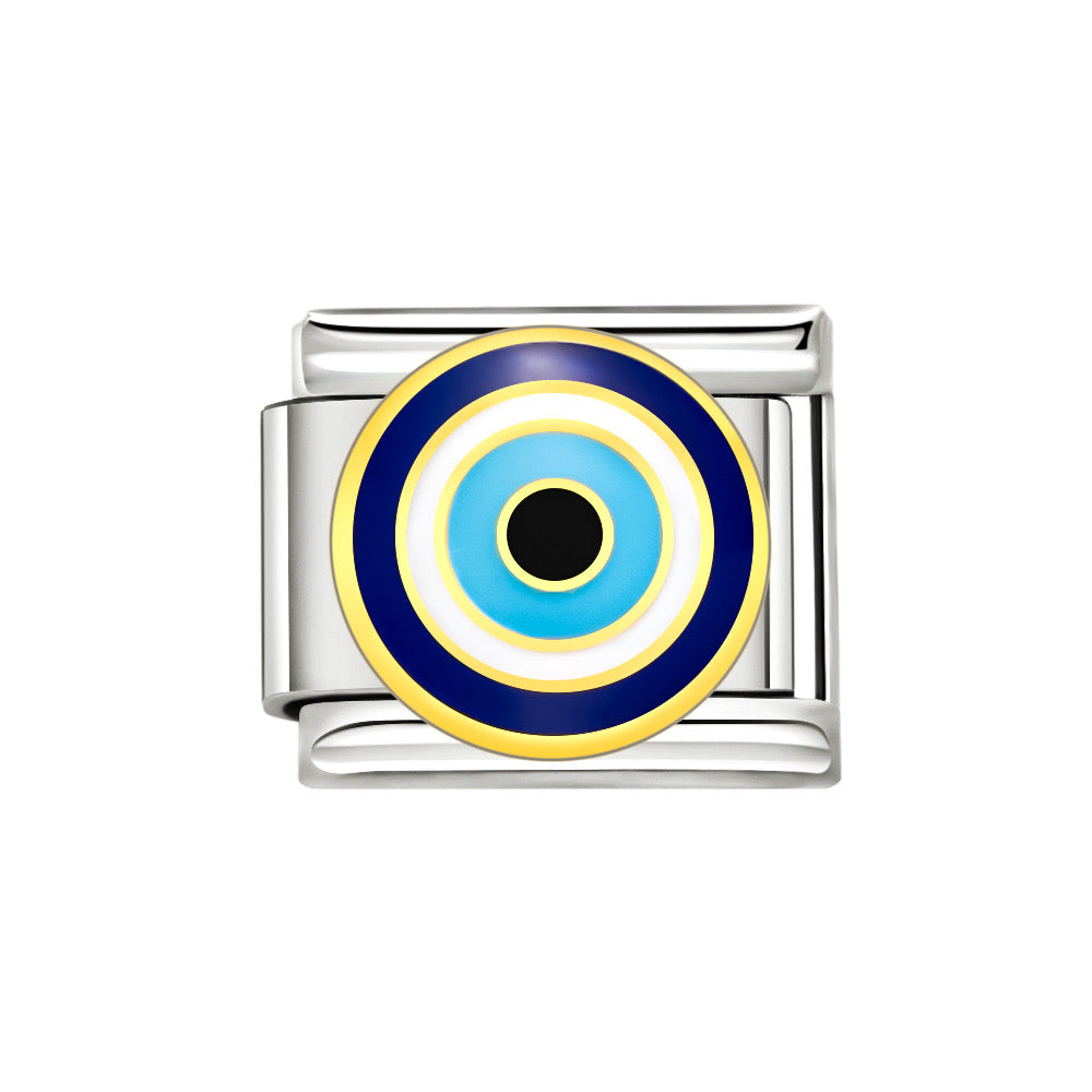 Round bold evil eye italian charm