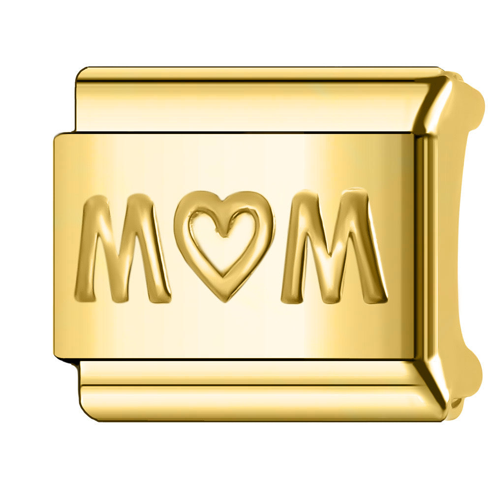 Mom gold italian charm