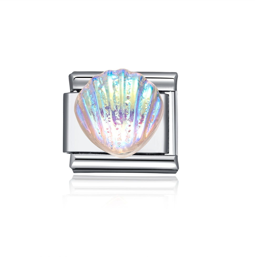 Pearl shell italian charm