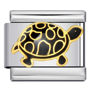 Black turtle italian charm