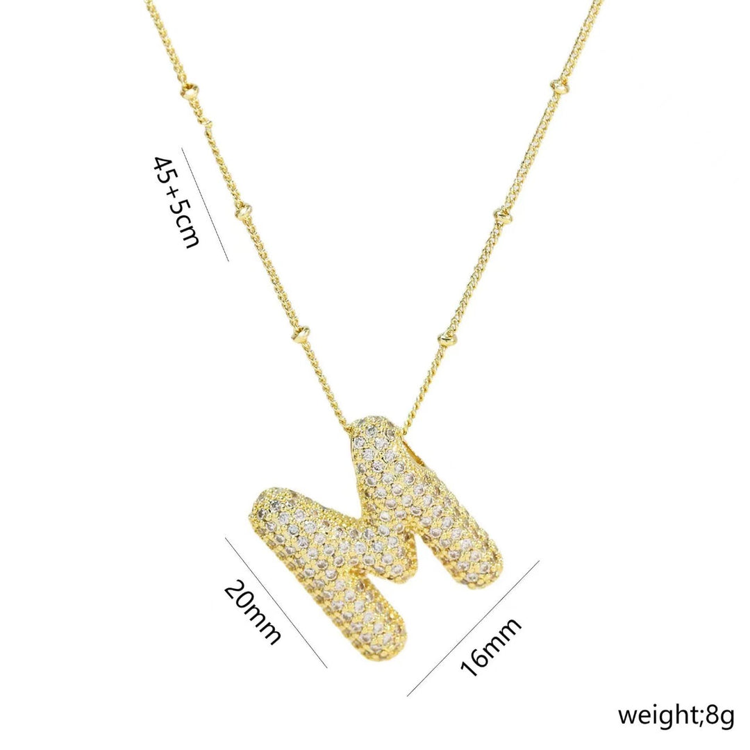 Jumbo letter M necklace