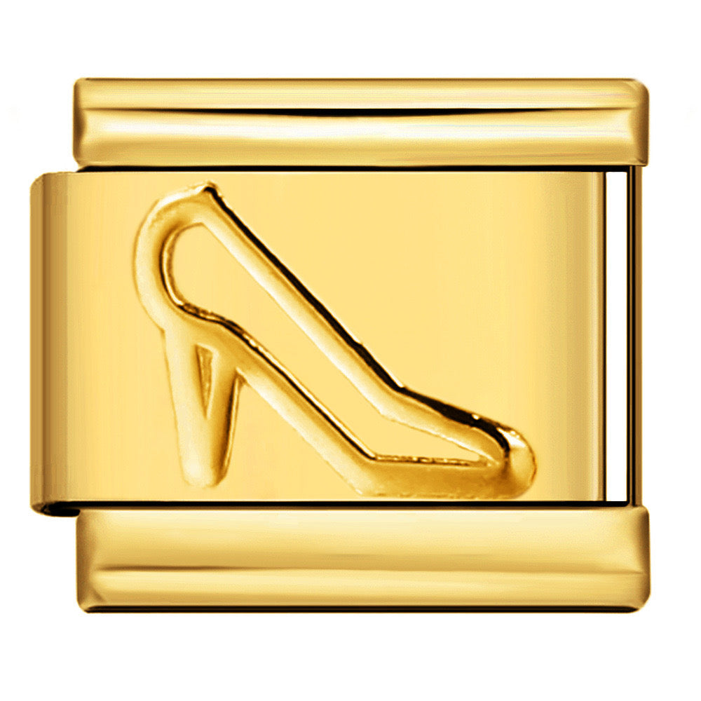 Gold heels italian charm
