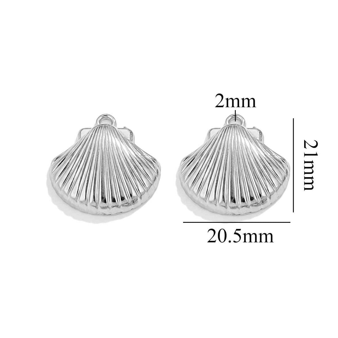 Medium silver shell charm style 1