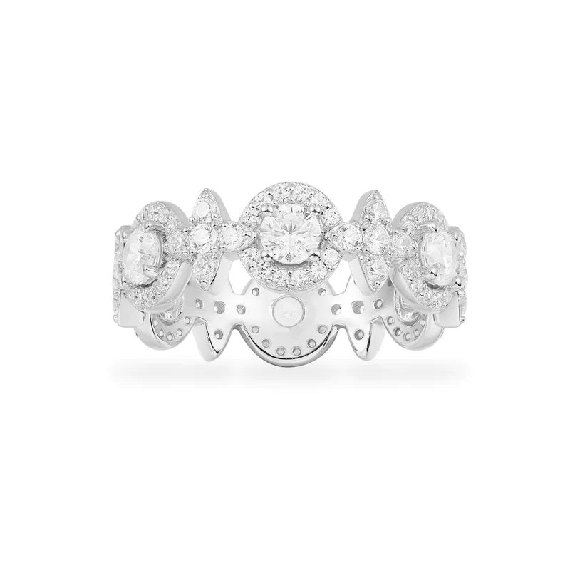Losonge ring filled with gems -LUXE
