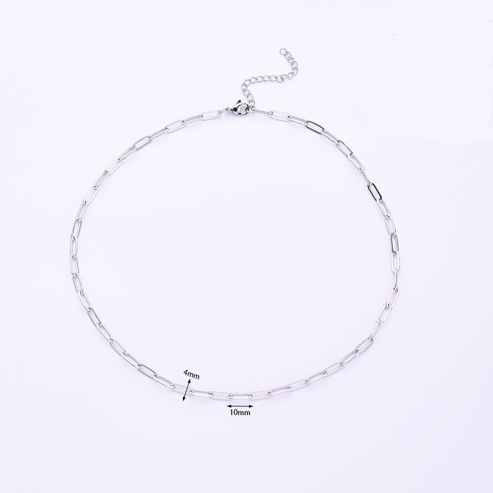 Silver charms necklace chain base
