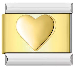 Heart gold italian charm