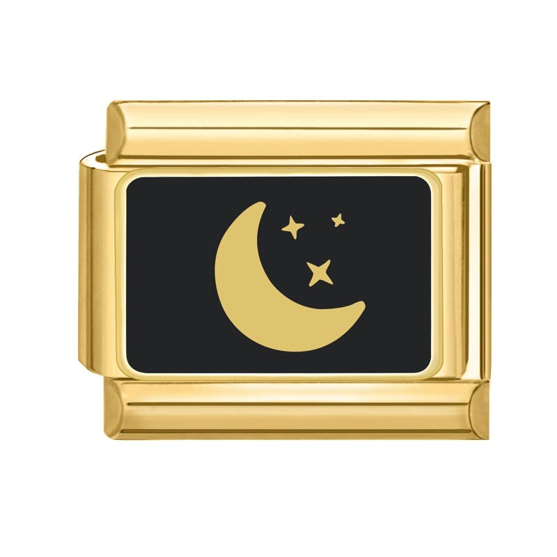 Black moon Italian charm