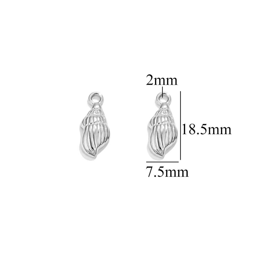 Silver conch charm style 2
