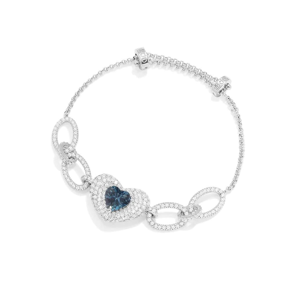 Bubble blue heart bracelet -LUXE