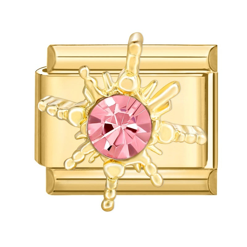 Pink sparkle italian charm