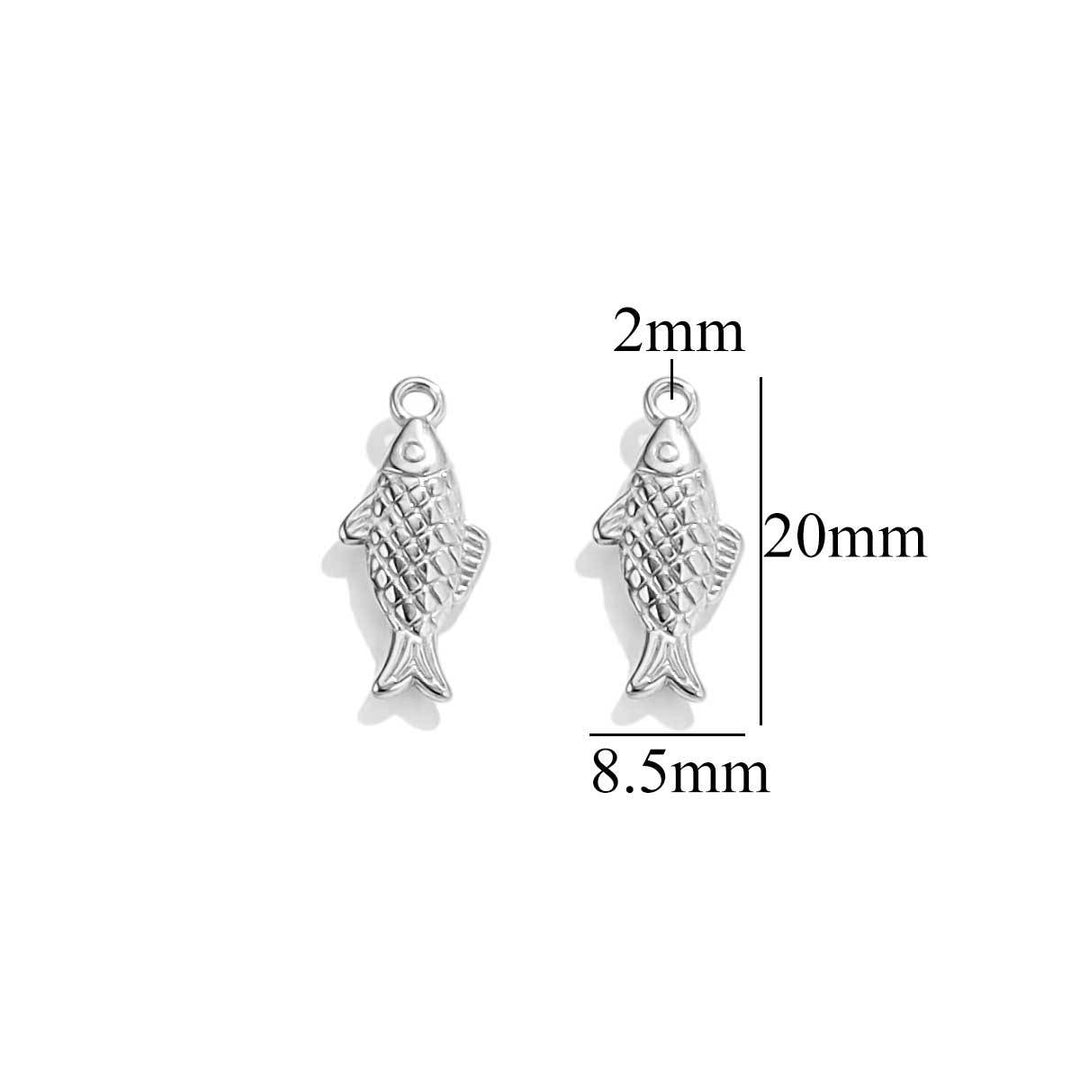 Silver fish charm