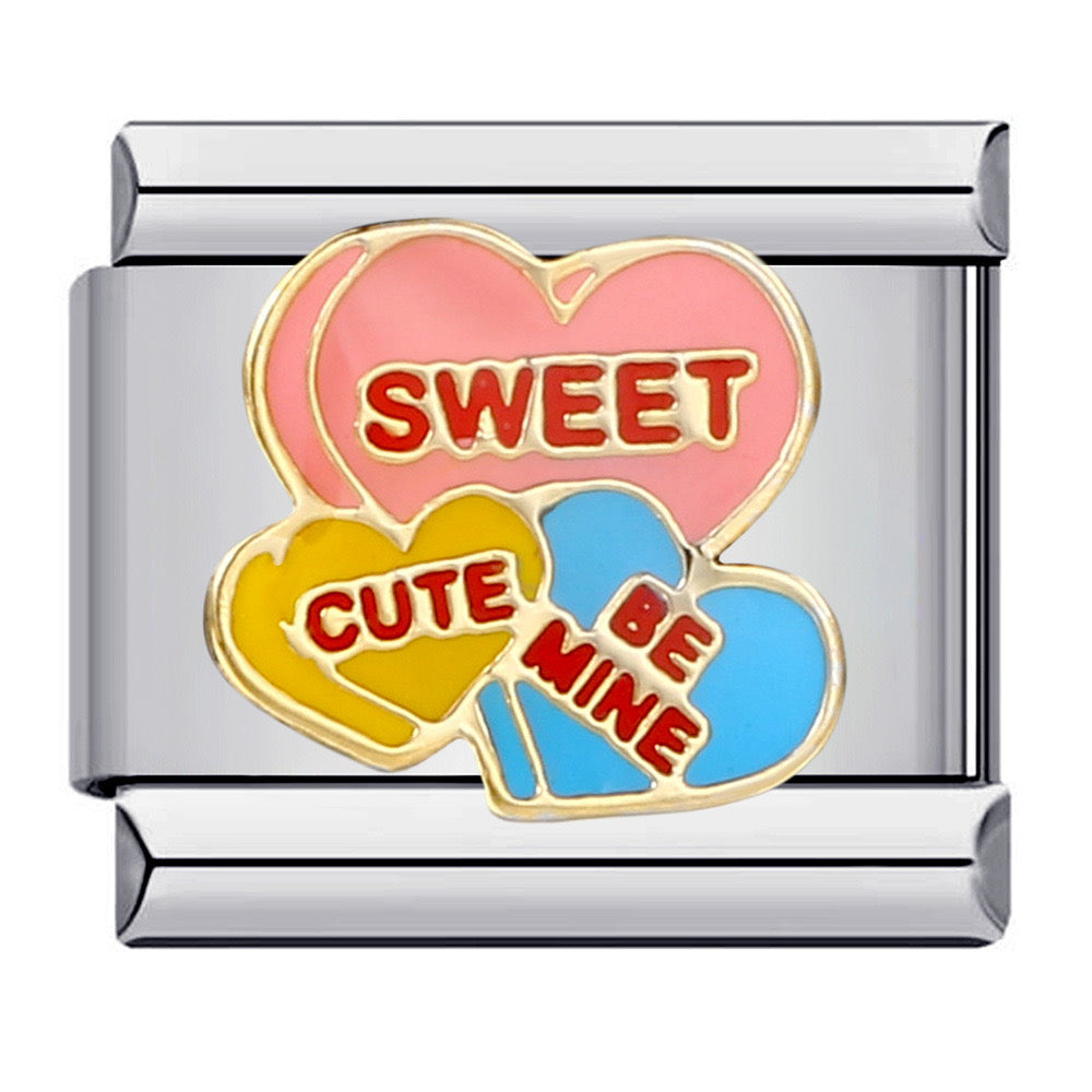 Funky hearts italian charm