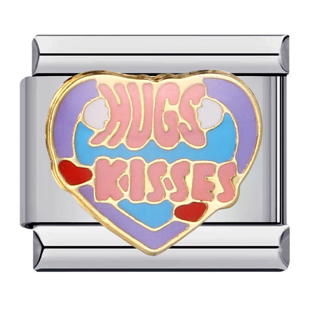 Hugs and kisses italian charm