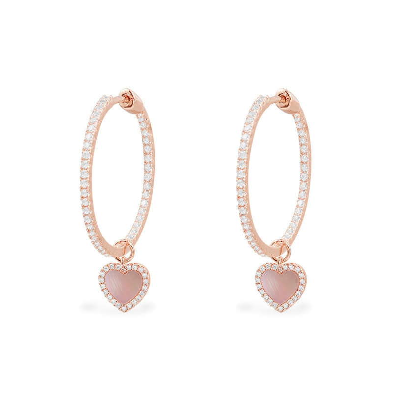 Amour big hoop earrings rose gold -LUXE