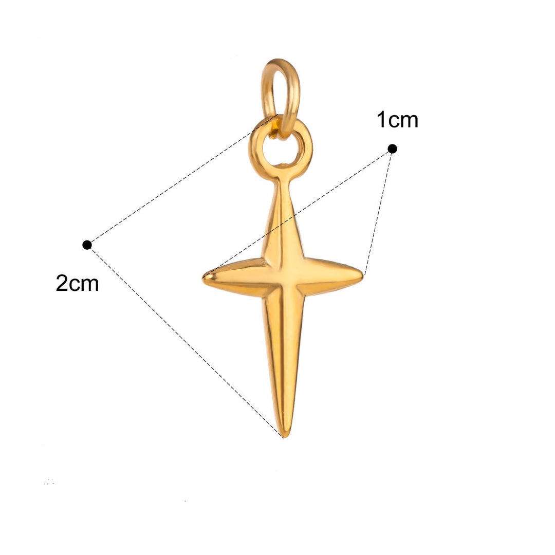 Cross star charm