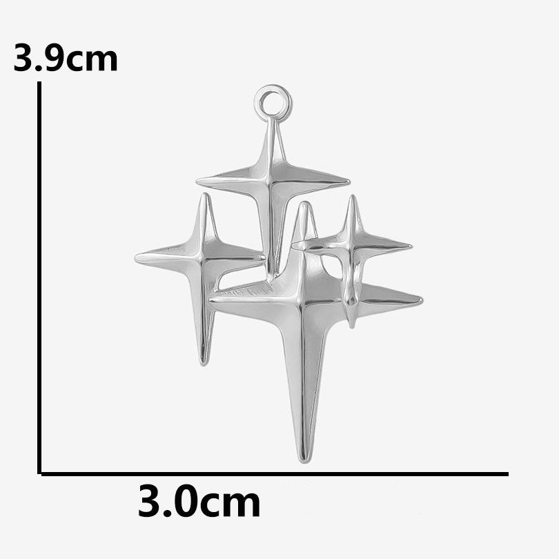 Silver stars charm