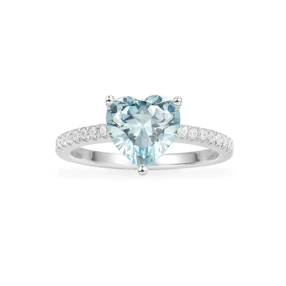 Blue heart ring -LUXE