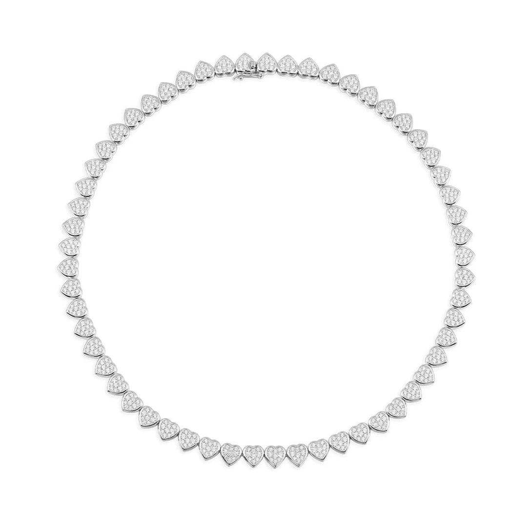 Interlinked hearts necklace -LUXE