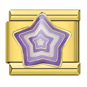 Purple power star italian charm