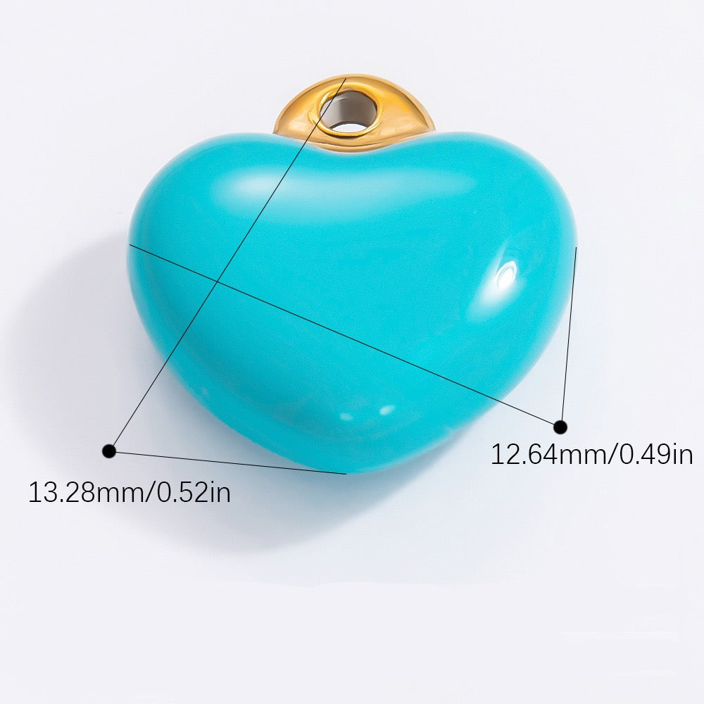 Blue enamel heart