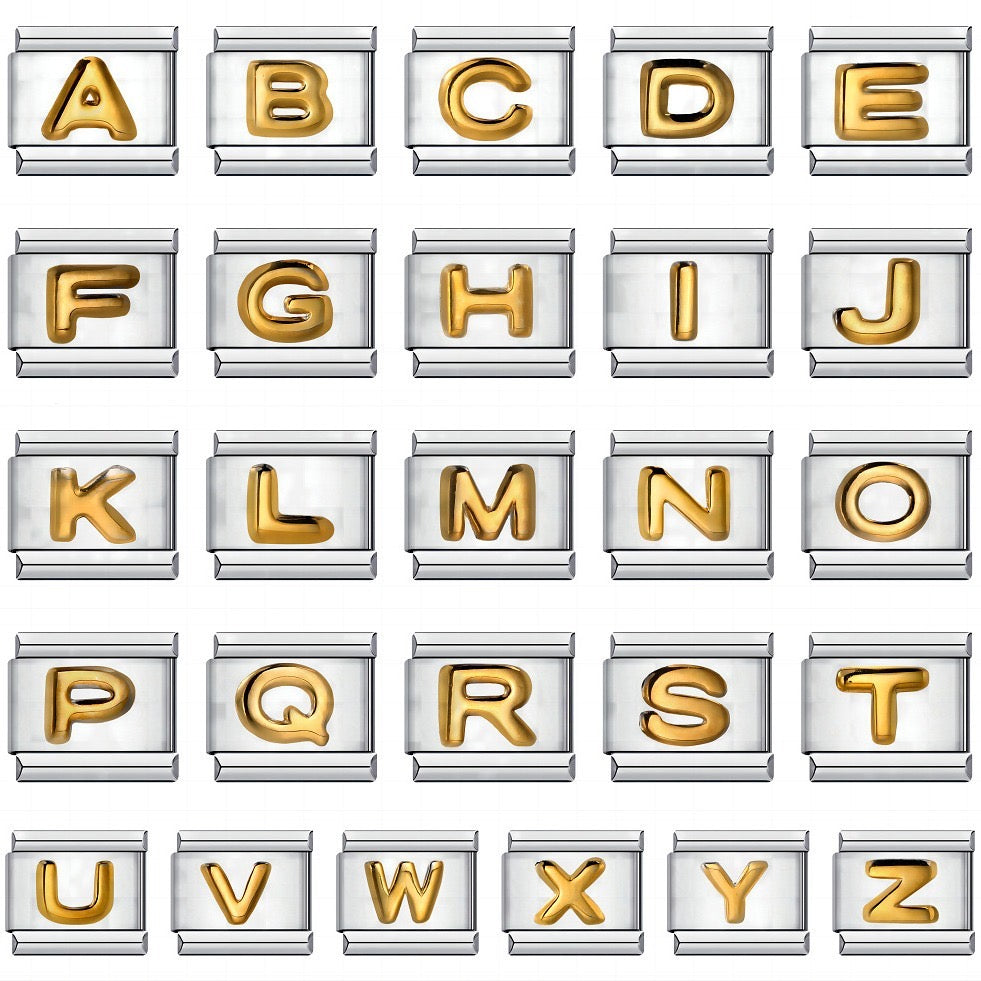 Letter italian charm