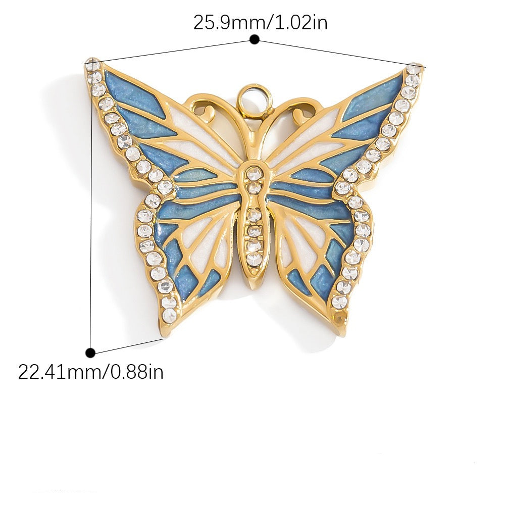 Blue butterfly charm