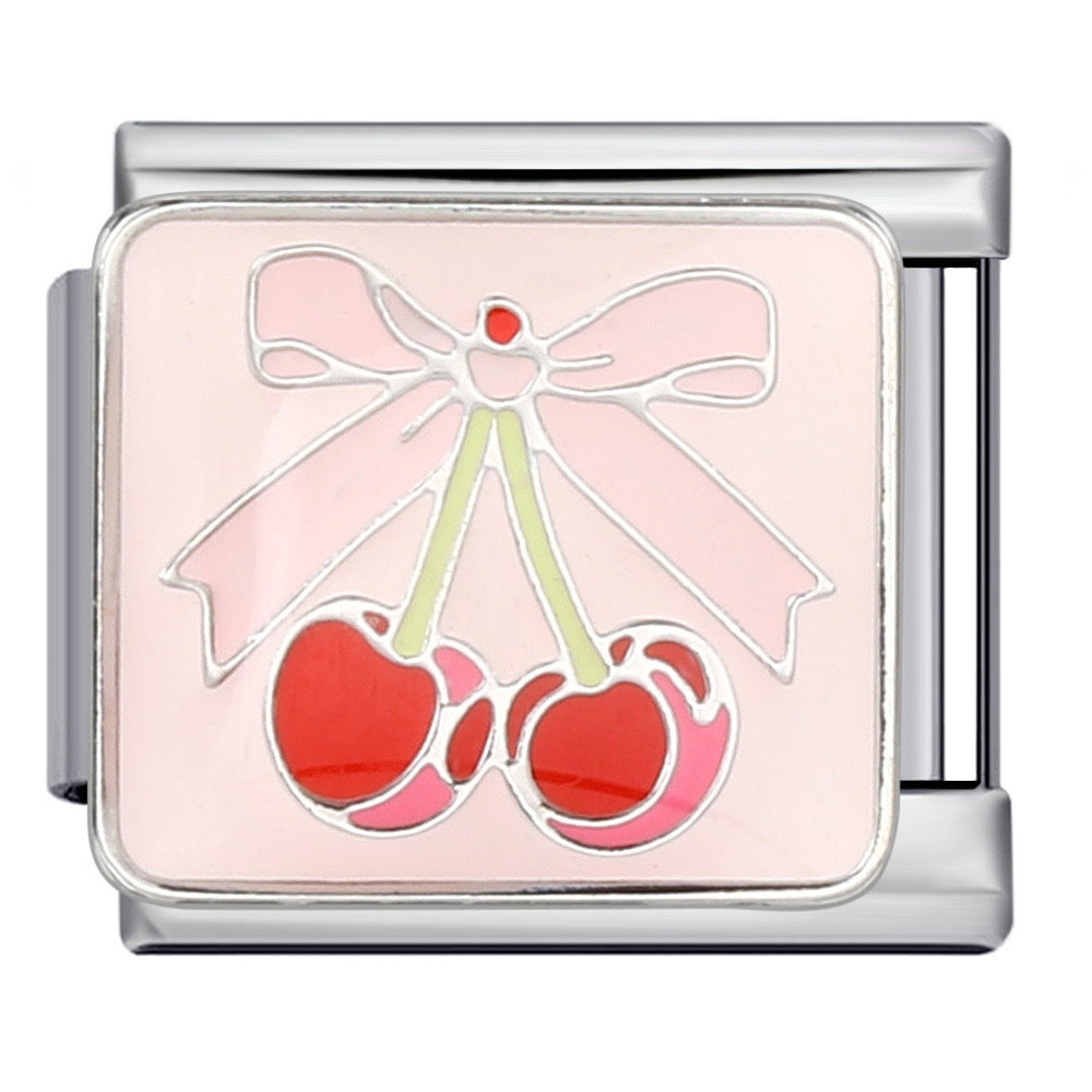 Bow cherry style 1 italian charm