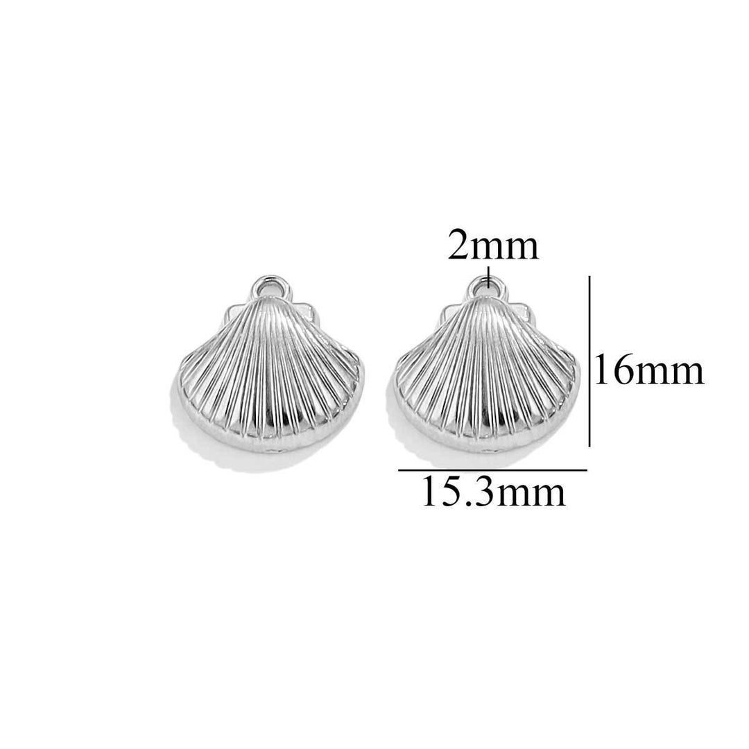 Small silver shell charm style 1