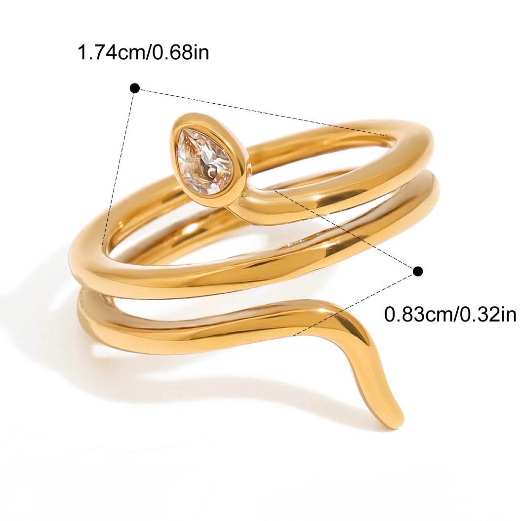 Layered snake ring