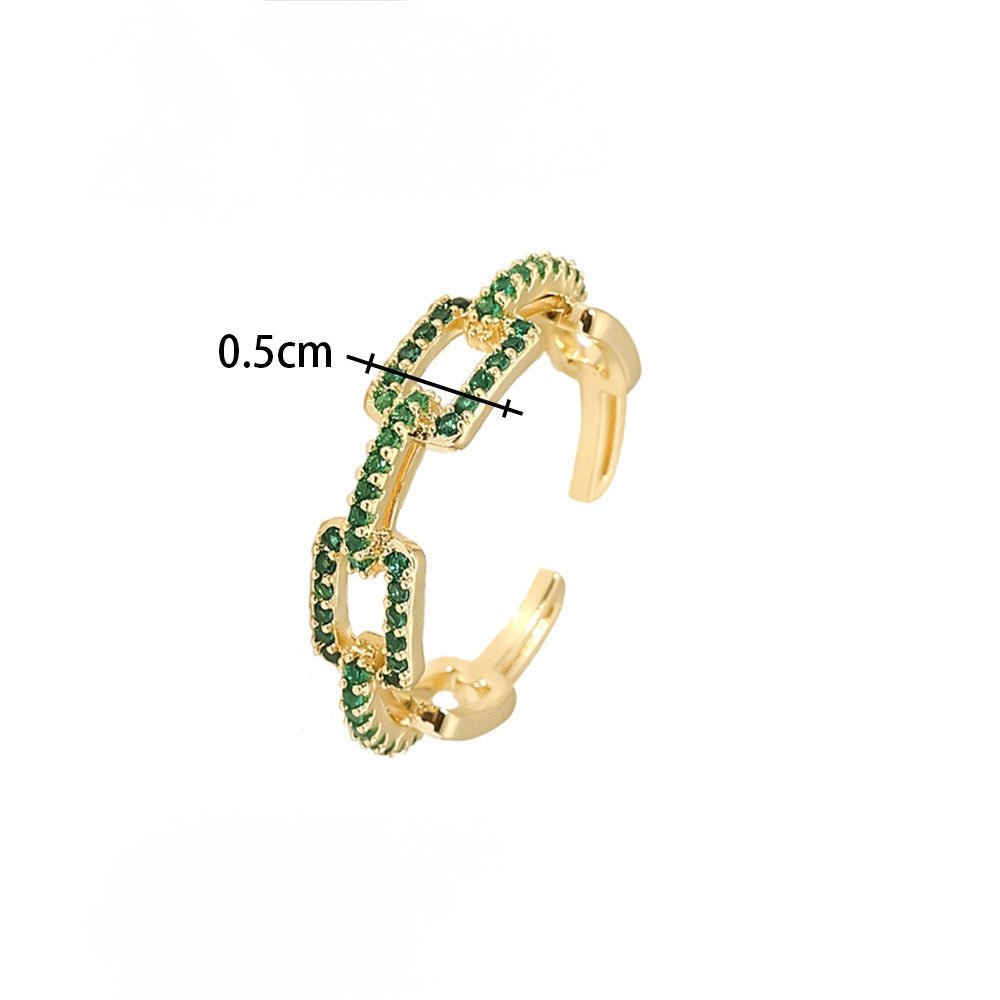 Emerald chain ring