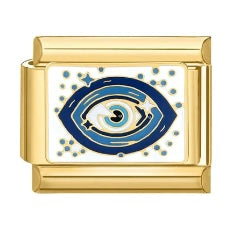 Magical evil eye golden italian charm