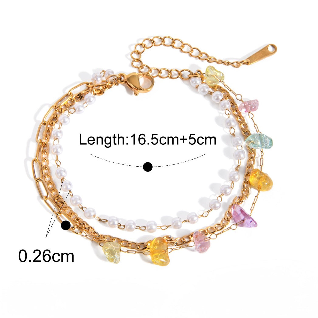 Layered pastel bracelet