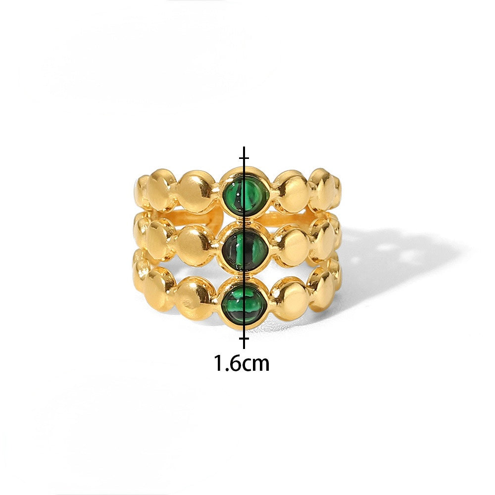 Malachite layered ring