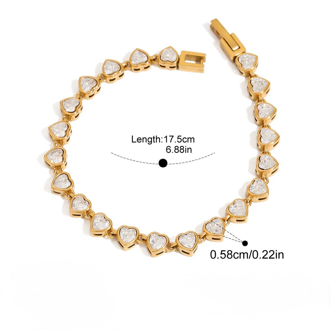Linked hearts bracelet