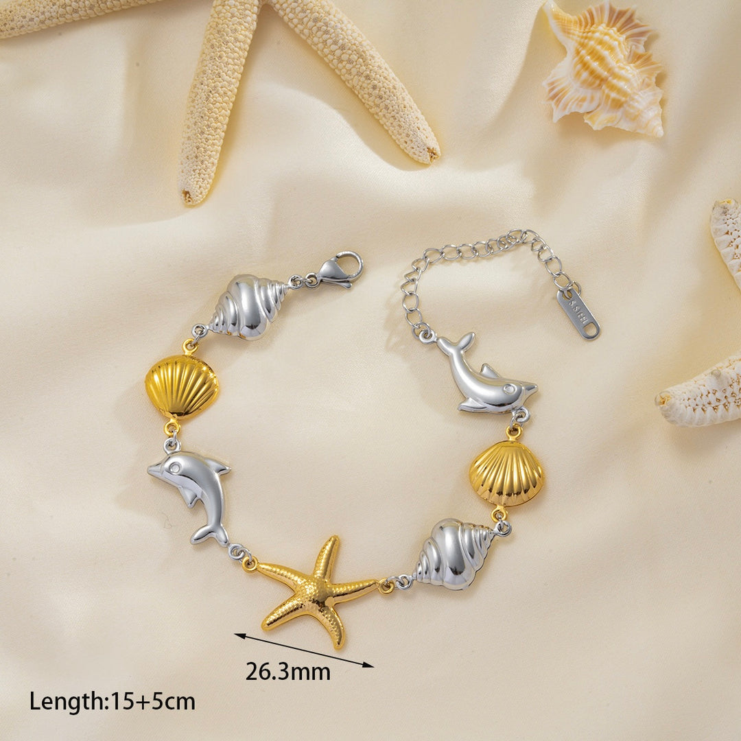 Mix ocean creatures linked bracelet